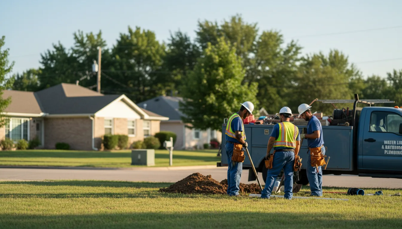 Residential water line and bathroom plumbing service in Unity, OR
